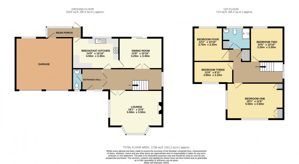 Floorplan for The Courtway, Ackworth