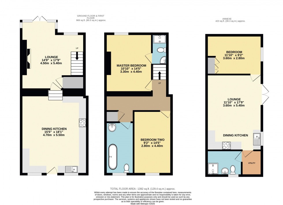 Floorplan for Ninevah Cottages, Badsworth