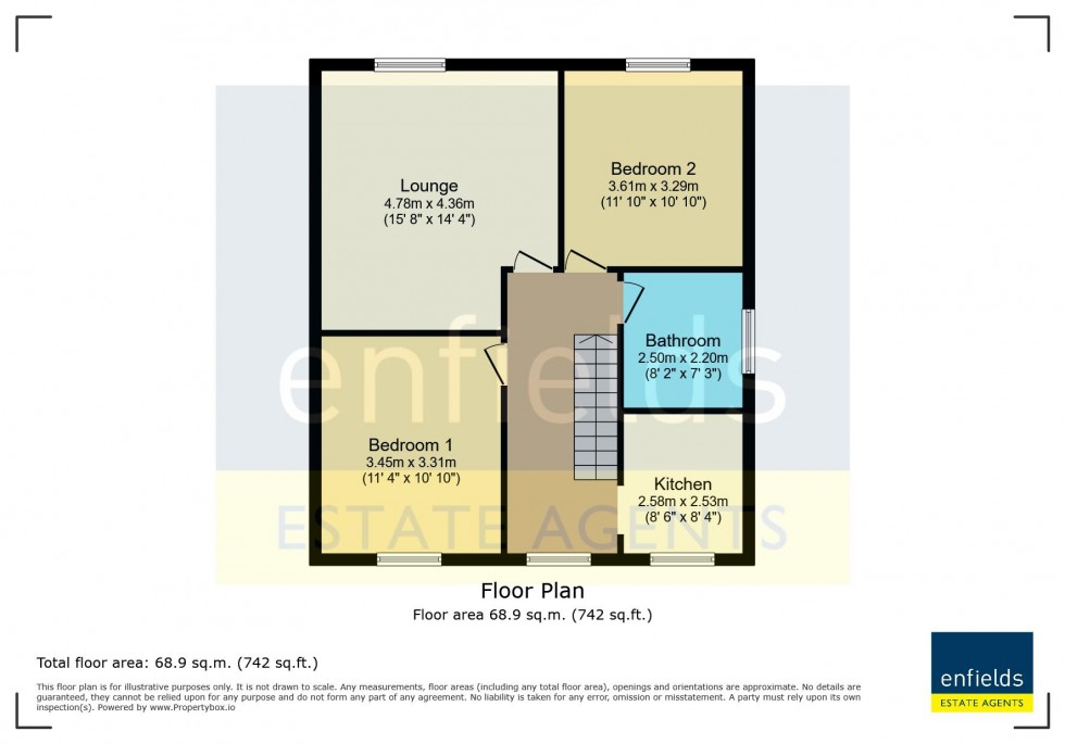 Floorplan for Princess Road, Poole