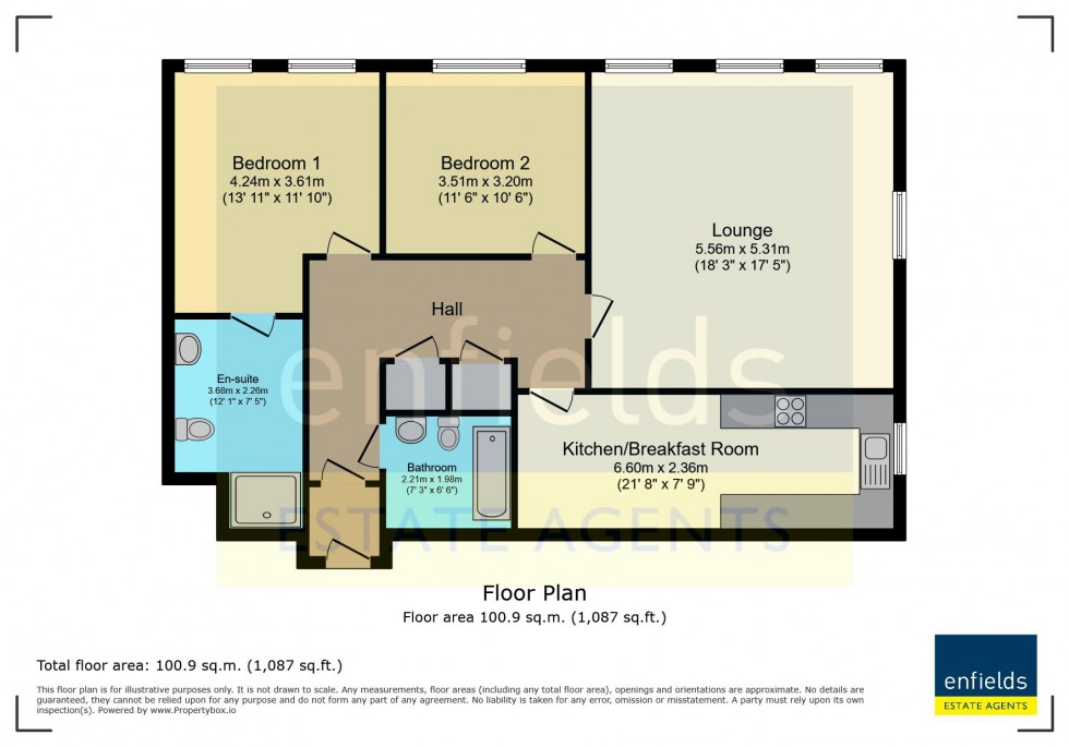 Floorplan for Pine House, Talbot Avenue, Bournemouth
