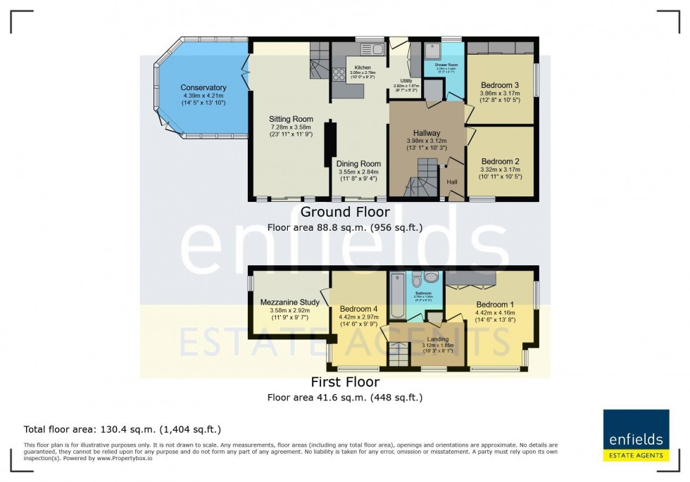 Floorplan for Springdale Road, Corfe Mullen
