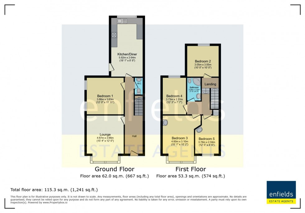 Floorplan for Alumhurst Road, Bournemouth