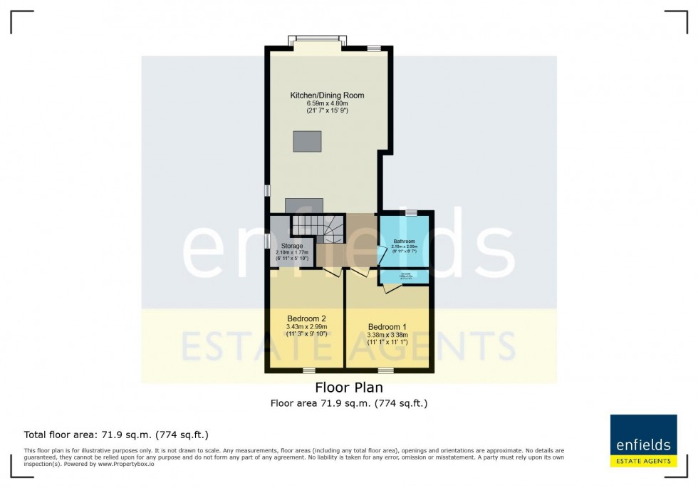 Floorplan for Churchill Road, Poole