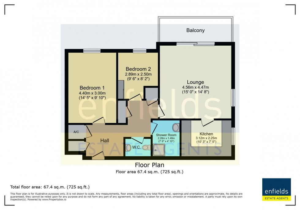 Floorplan for Meyrick Court, 22 St. Winifreds Road, Bournemouth