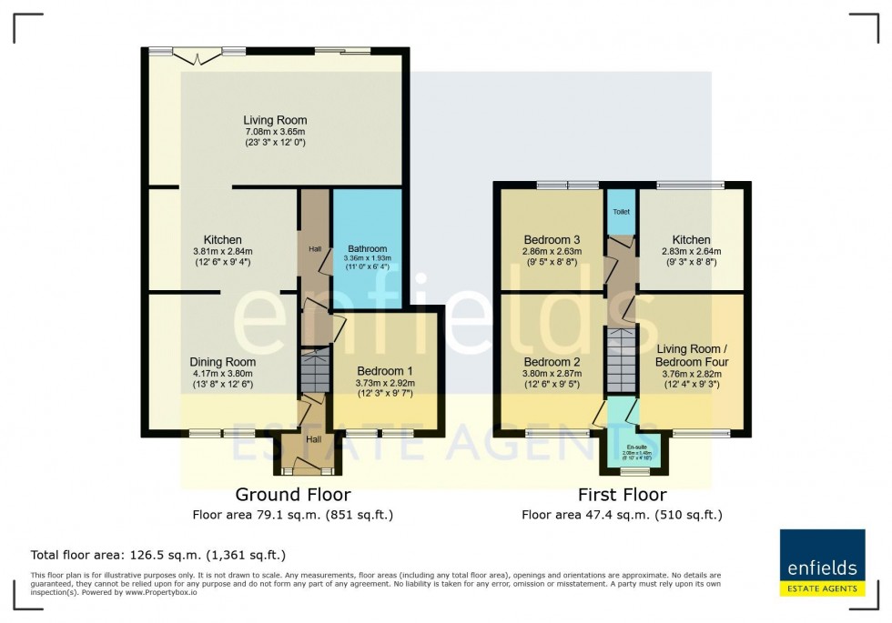Floorplan for Gladstone Road, Poole