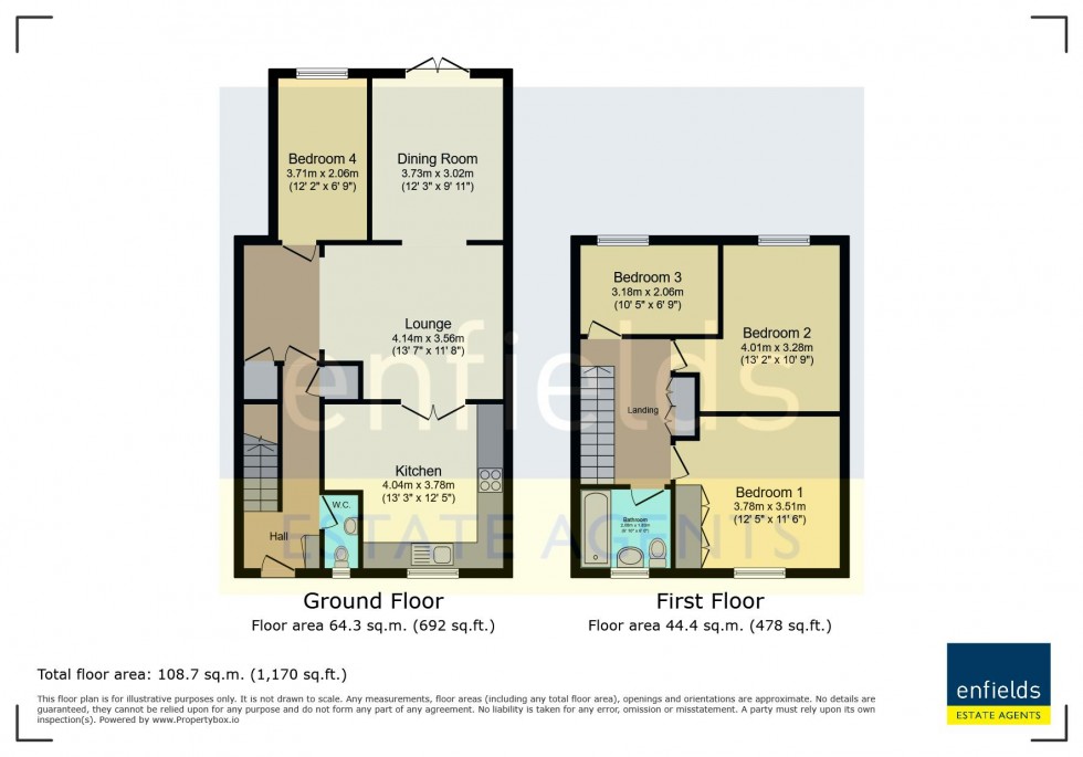 Floorplan for Hibberd Way, Bournemouth