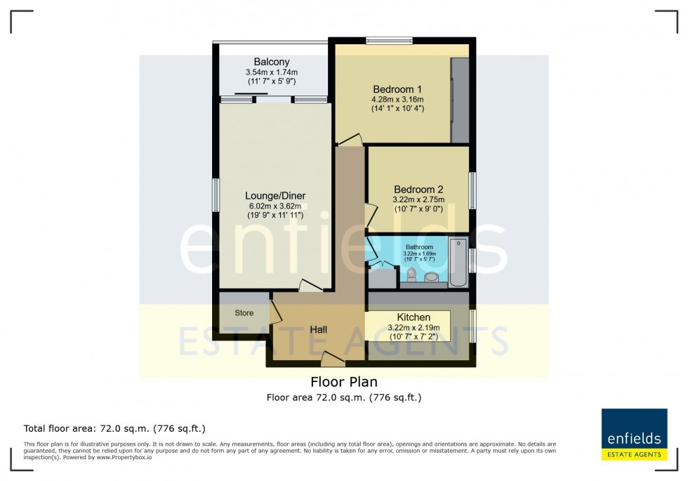 Floorplan for 26A Wimborne Road, Bournemouth