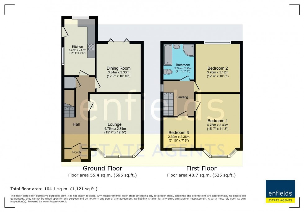 Floorplan for Claremont Avenue, Bournemouth