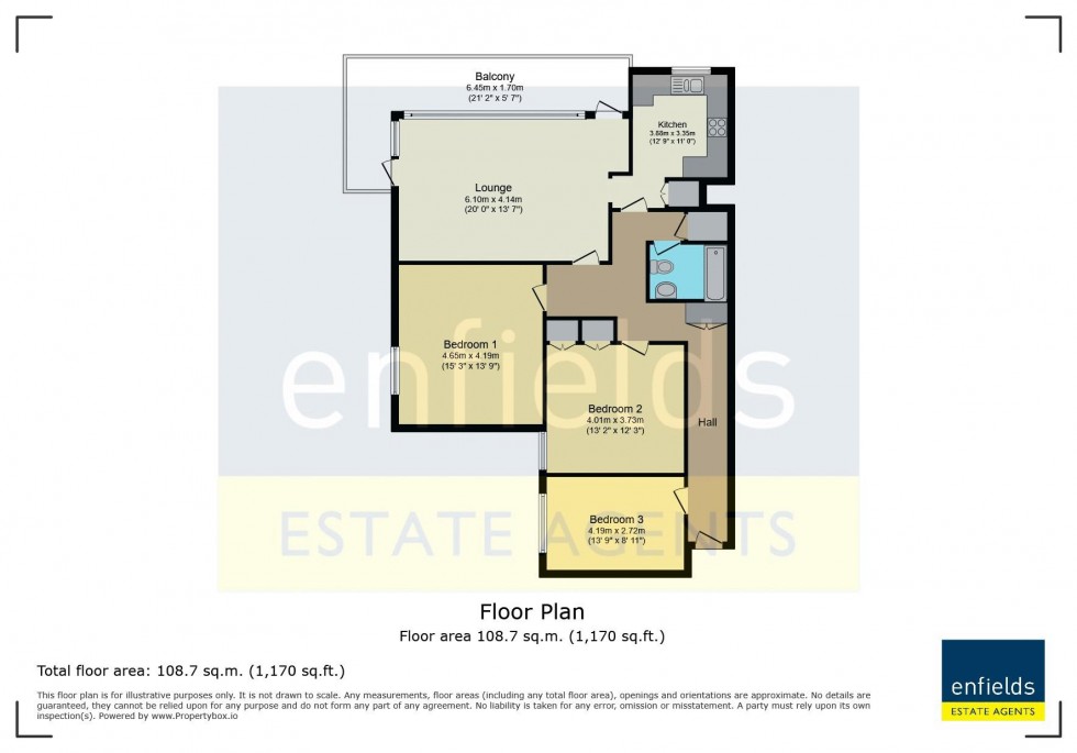 Floorplan for Bath Road, Bournemouth