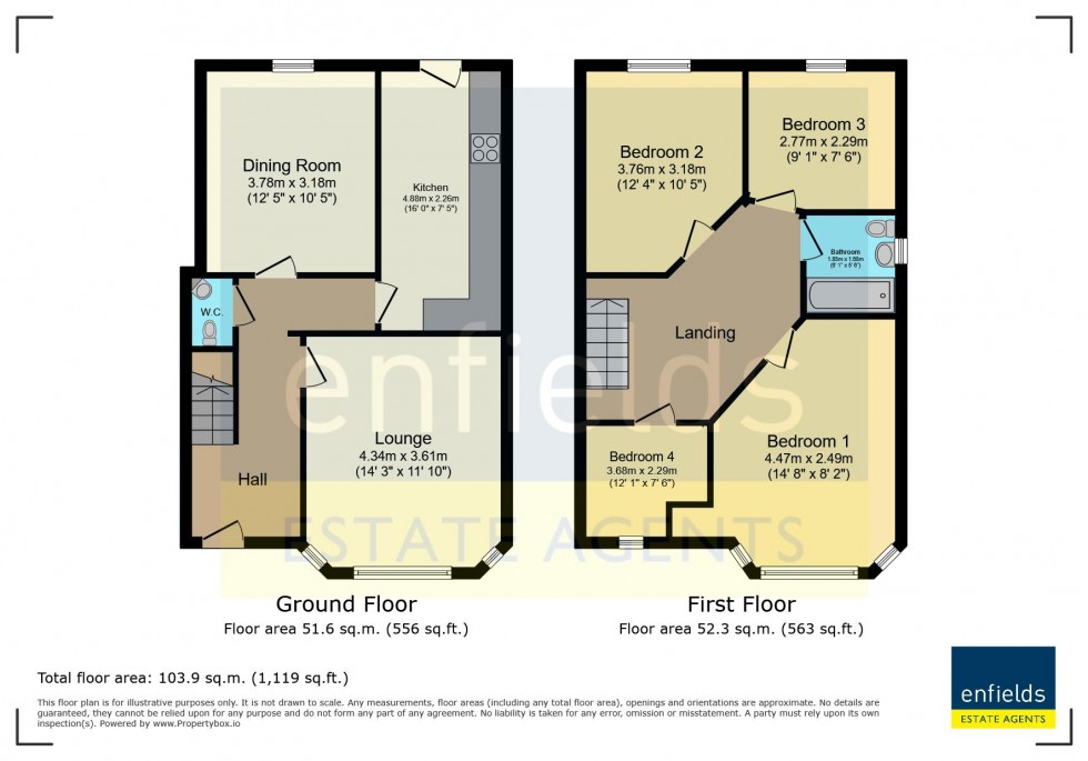 Floorplan for Vicarage Road, Bournemouth