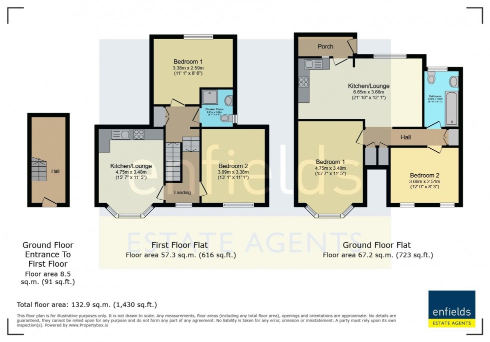 Floorplan for Markham Road, Bournemouth