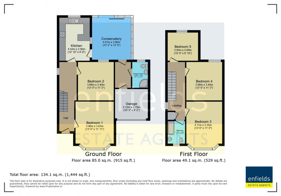 Floorplan for Castle Road, Bournemouth