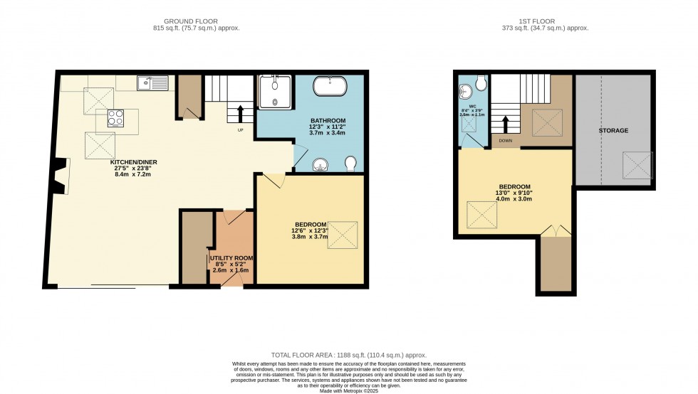 Floorplan for Sun Lane, Ilkley