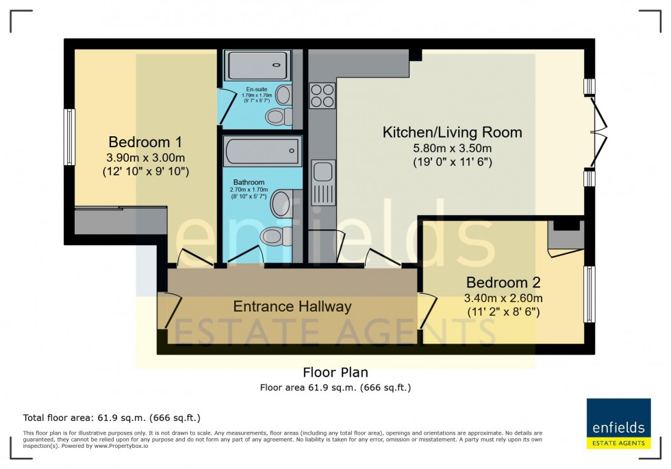 Floorplan for Wimborne Road East, Ferndown