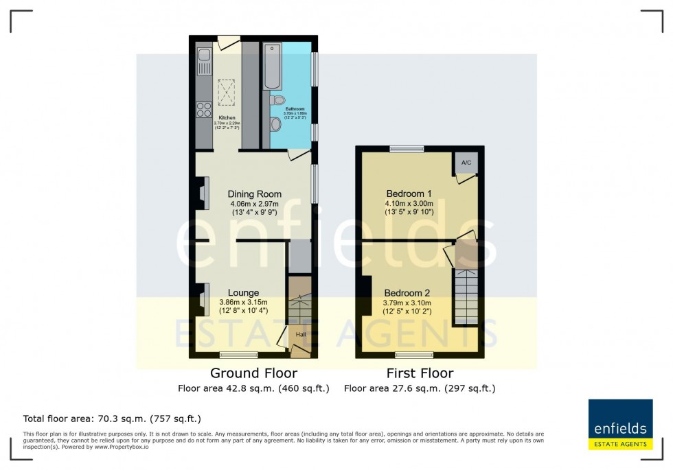 Floorplan for Buckland Terrace, Poole