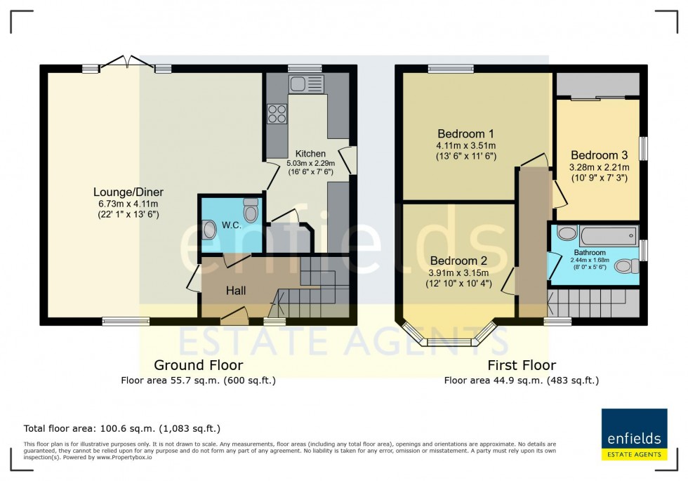 Floorplan for Southill Road, Bournemouth
