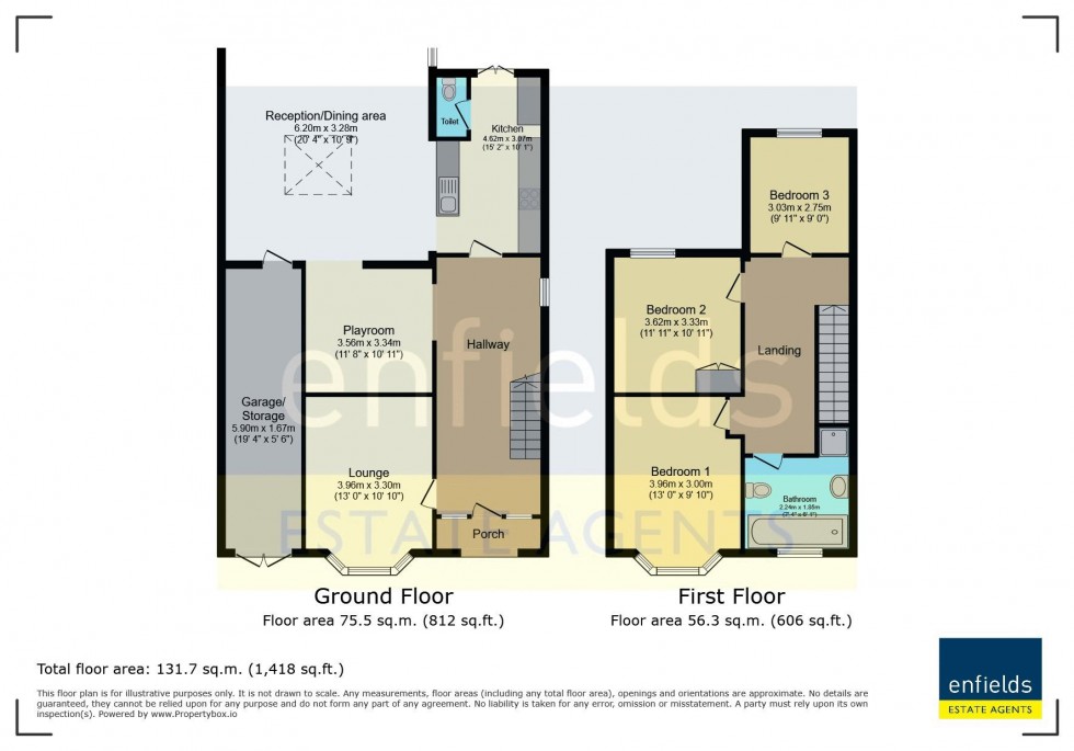 Floorplan for Hermitage Road, Poole