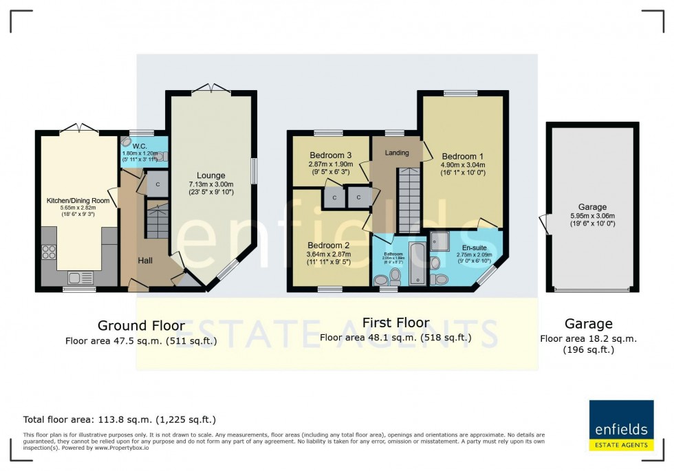 Floorplan for Rushton Way, Wimborne
