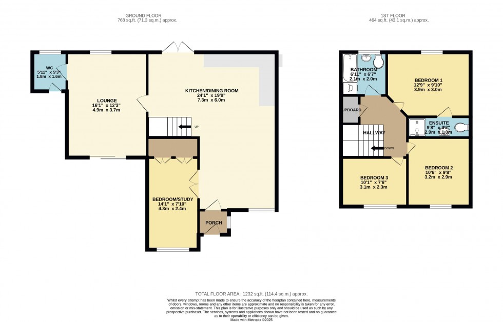 Floorplan for Long Meadows, Burley In Wharfedale