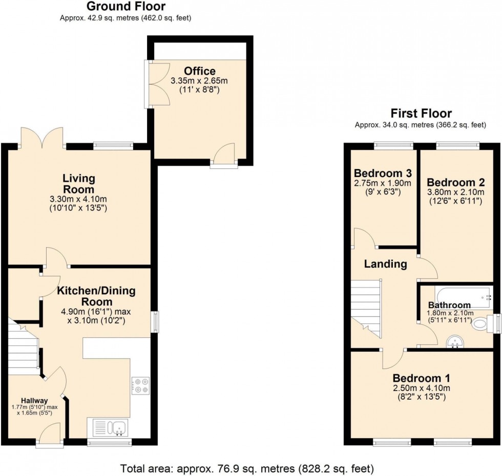Floorplan for Oakdale Drive, Pontefract