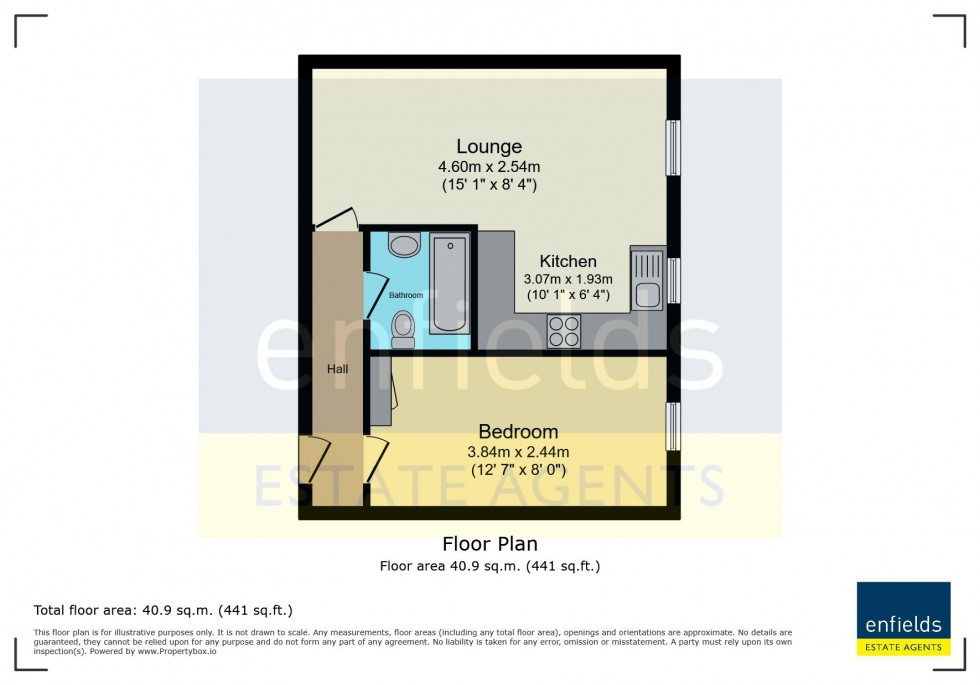 Floorplan for 14 Malmesbury Park Place, Bournemouth