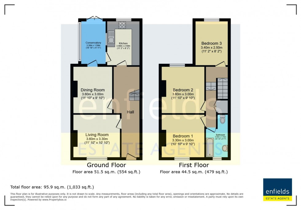 Floorplan for Garfield Avenue, Bournemouth