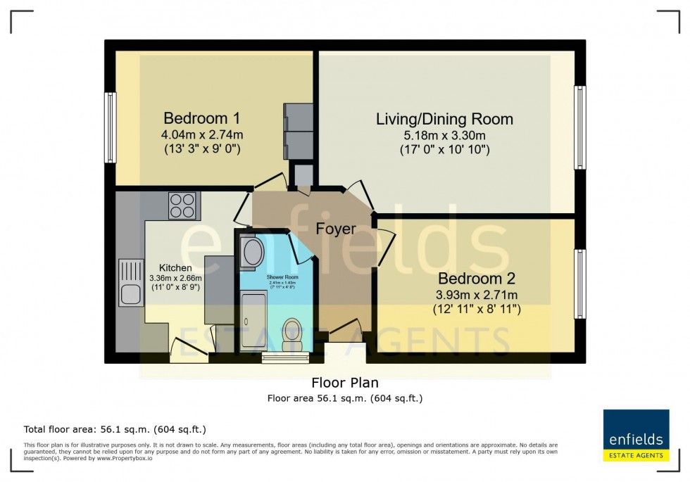 Floorplan for Gussage Road, Poole