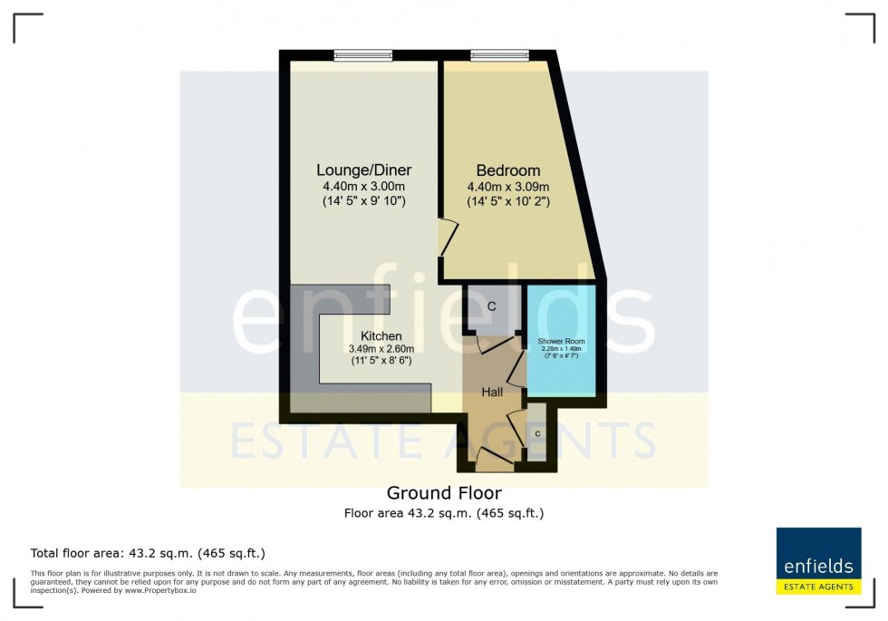 Floorplan for Commercial Road, Poole