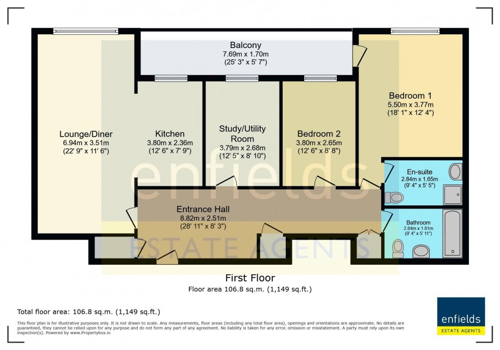 Floorplan for The Avenue, Poole