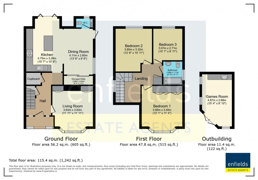 Floorplan for Darbys Lane, Poole