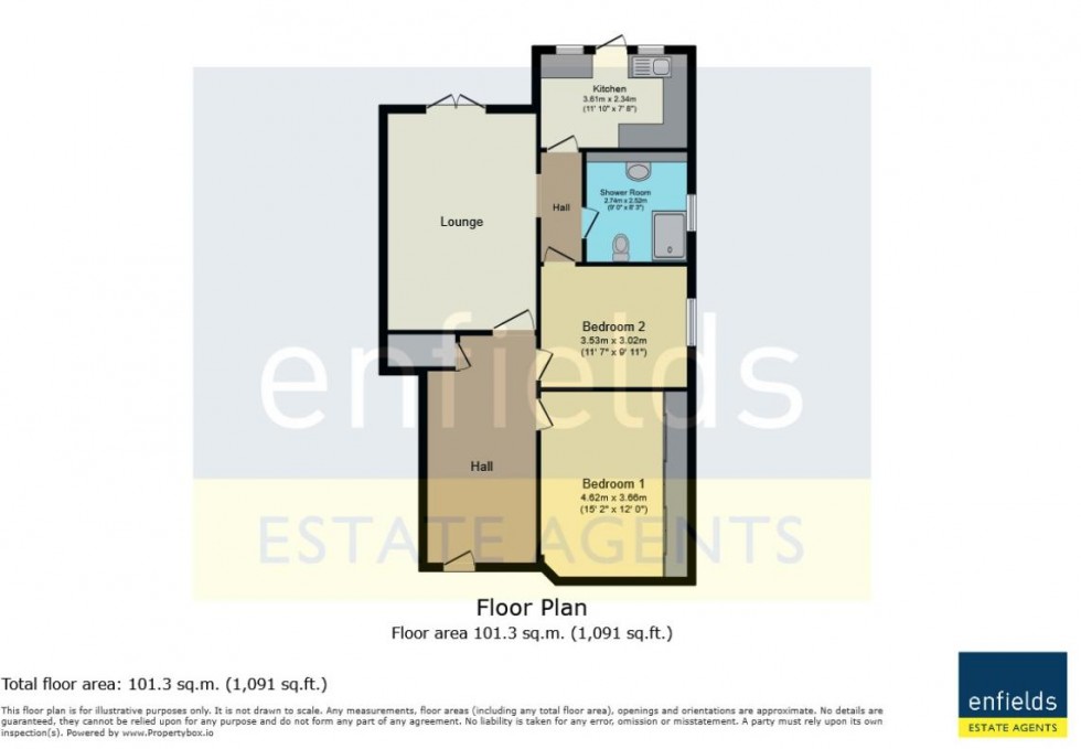 Floorplan for Linwood Road, Bournemouth