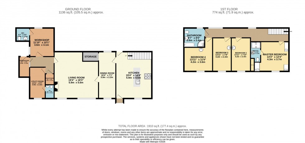 Floorplan for Upper Marsh Lane, Oxenhope