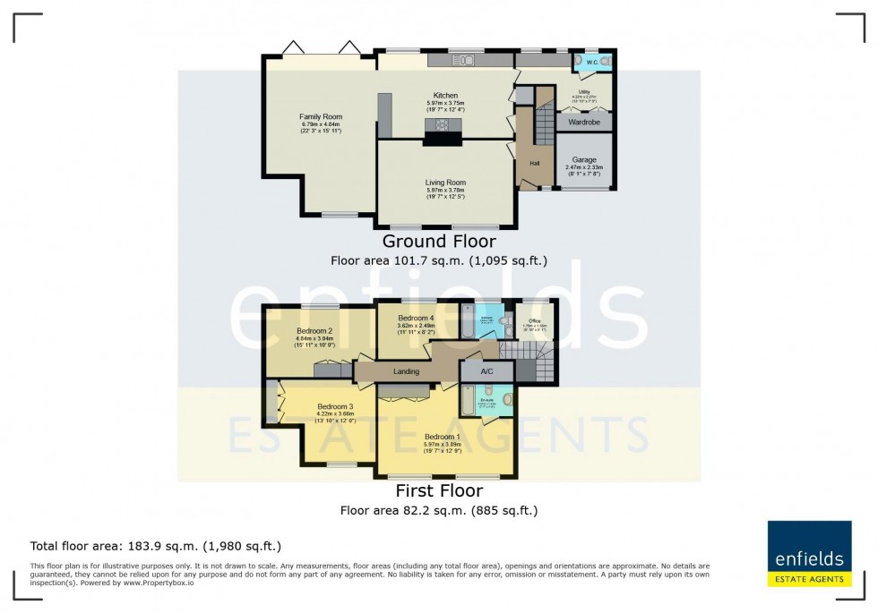 Floorplan for Whitchurch Avenue, Broadstone