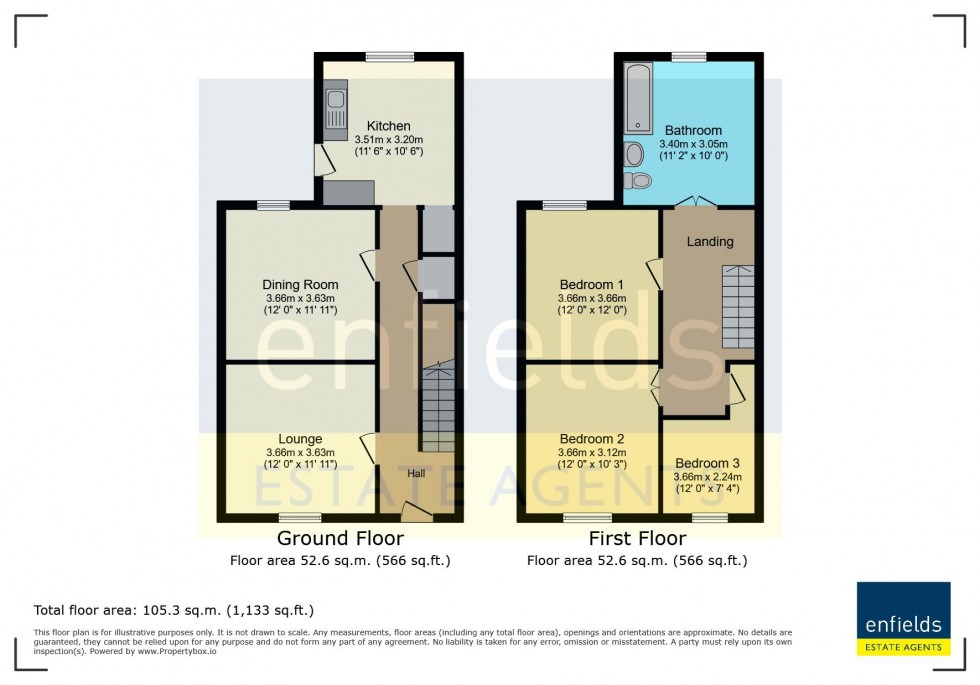 Floorplan for East Howe Lane, Bournemouth