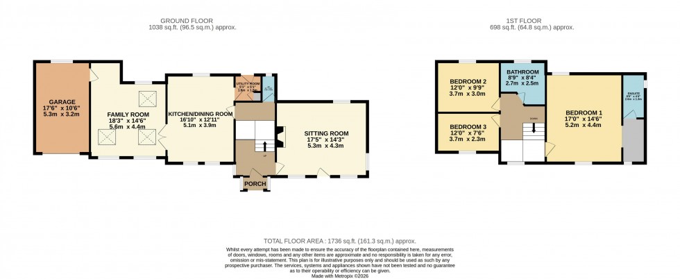 Floorplan for Fox Cottage, Rylestone