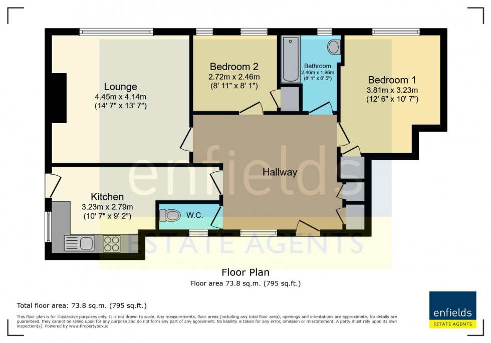 Floorplan for Christchurch Road, Bournemouth