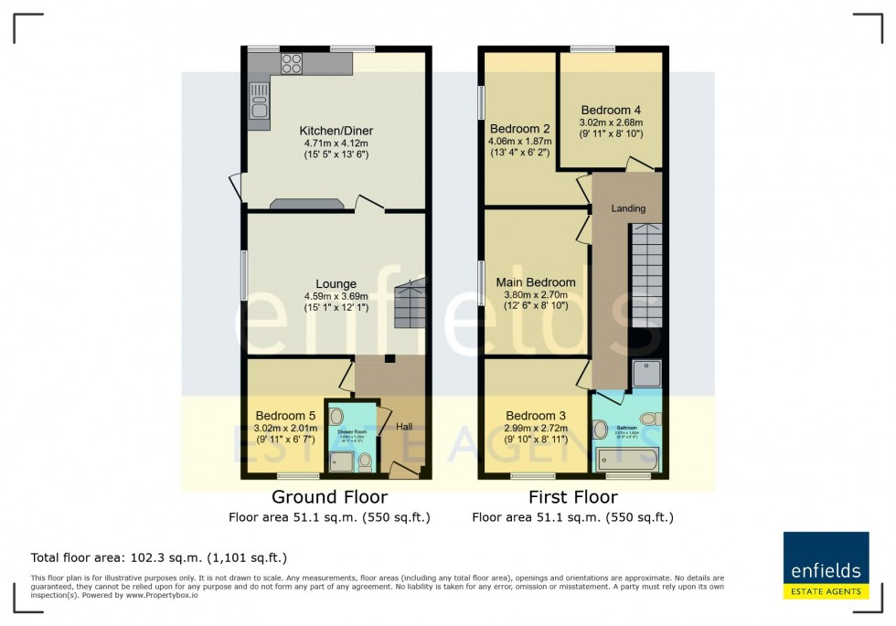 Floorplan for Winton, Bournemouth