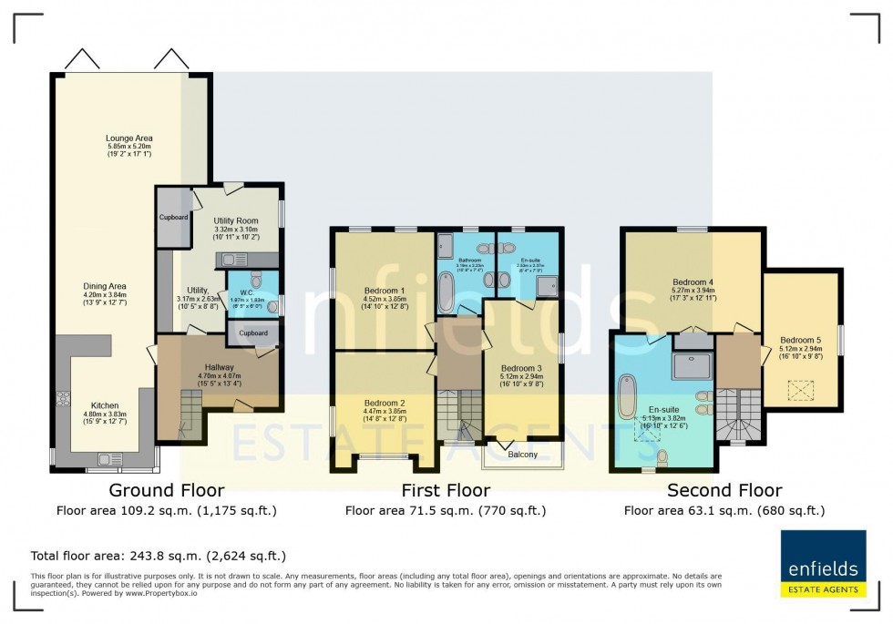 Floorplan for Parkstone Avenue, Poole
