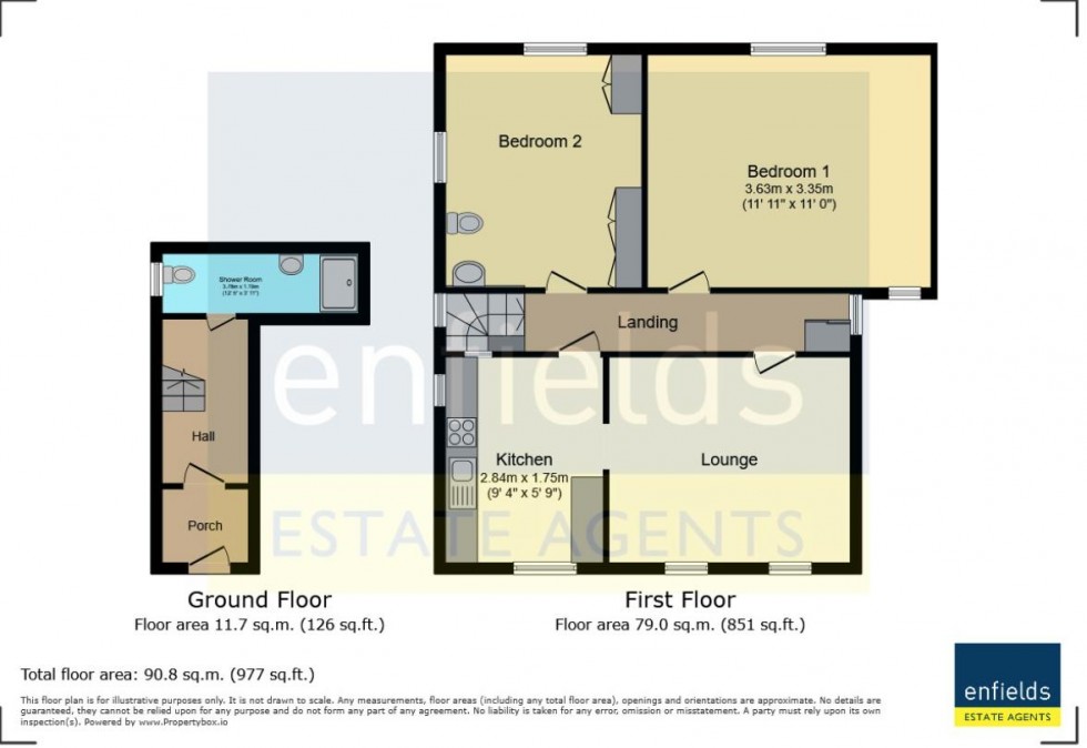 Floorplan for Freehold Garden Flat In Bemister Road, Bournemouth