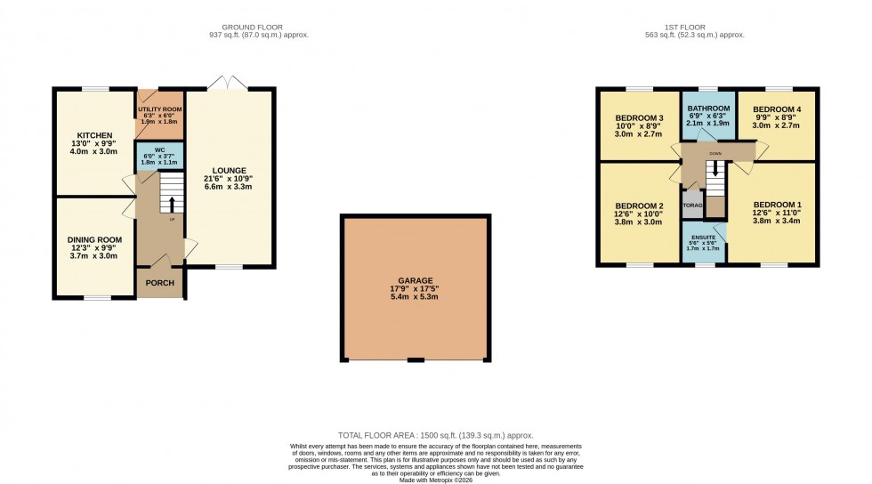 Floorplan for Tenterfields, Apperley Bridge