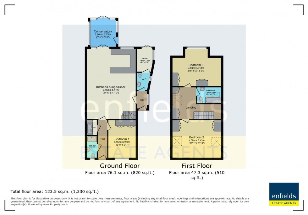 Floorplan for Kinson Avenue, Poole