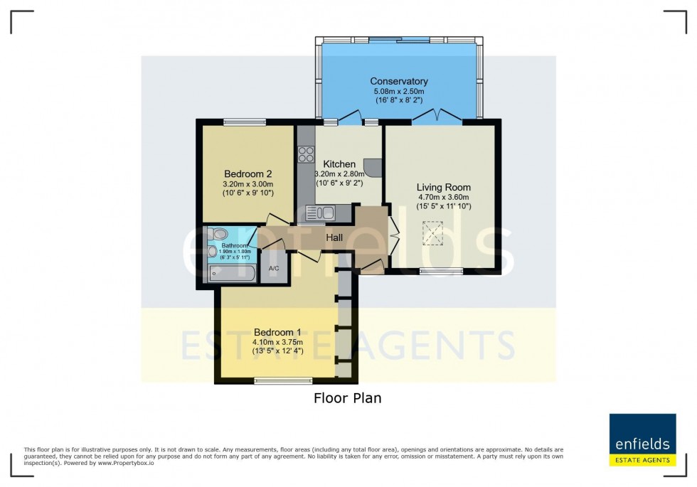 Floorplan for Clover Drive, Creekmoor, Poole