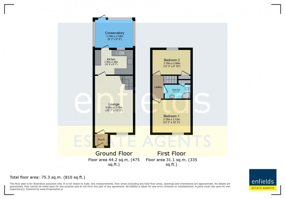 Floorplan for Sandford Close, Bournemouth