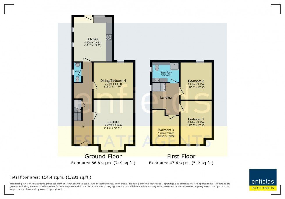 Floorplan for Bennett Road, Charminster