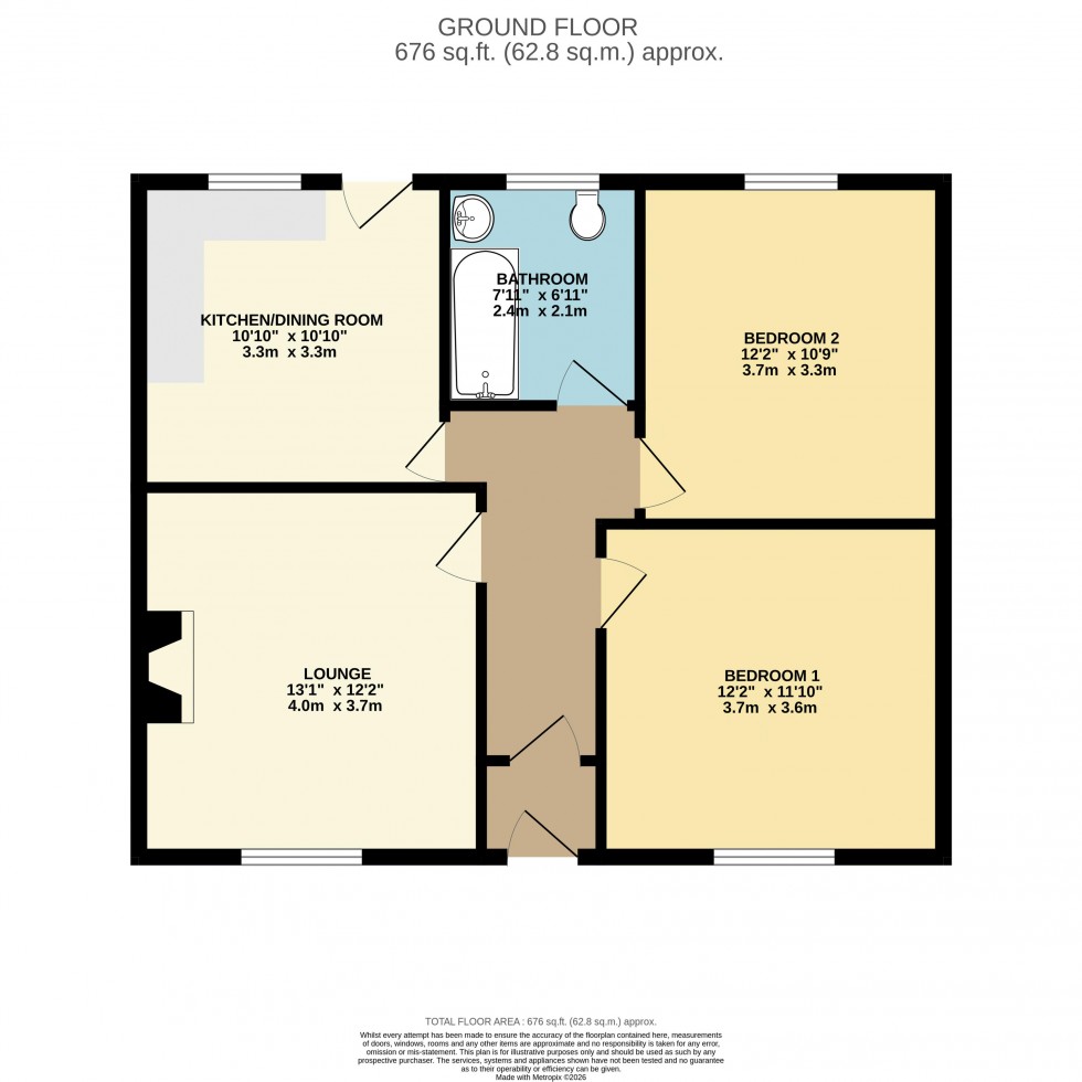 Floorplan for Back Lane, Guiseley