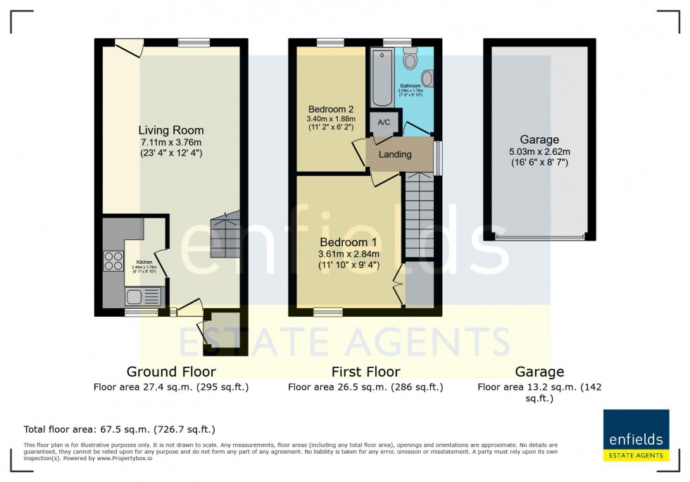 Floorplan for Bovington Close, Canford Heath
