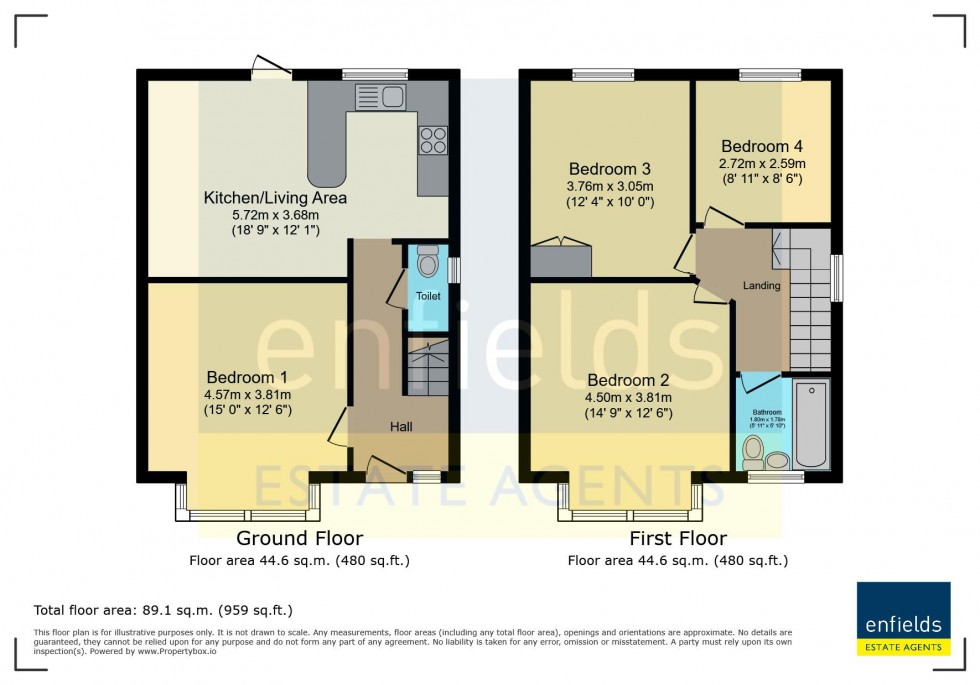 Floorplan for Moordown, Bournemouth