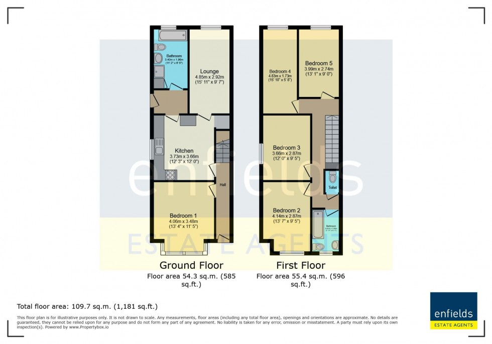 Floorplan for FIVE BED STUDENT HOUSE IN WINTON!