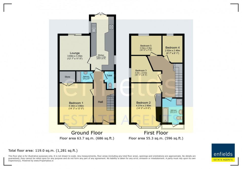 Floorplan for Markham Road, Bournemouth