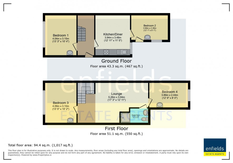 Floorplan for Wallisdown Road, Poole